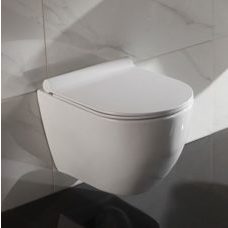 Spülrandlose WC 49cm Toilette wandmontage mit Softclose WC Sitz