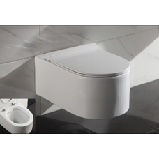 Spülrandlose WC Toilette wandmontage mit Softclose WC Sitz