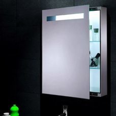 Gäste Badspiegel 45x70cm mit Schiebetüre Badezimmer Spiegelschrank