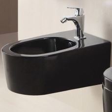 Bidet WC Schwarz wandmontage aus Keramik 55cm