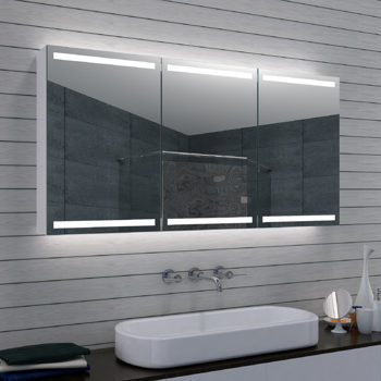 Spiegelschrank Bad mit LED 140x70 cm kalt/warm Spiegel Bad Schrank