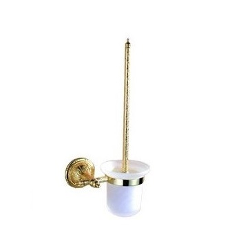 Toilettenbürste Gold Optik Nostalgie Retro Klobürste Wandhalterung